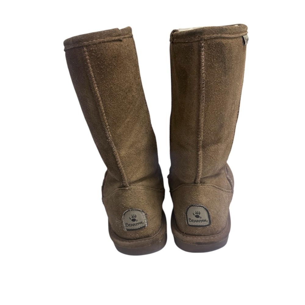 BearPaw Tan Suede Boots with Cream Lining - Picture 5 of 7